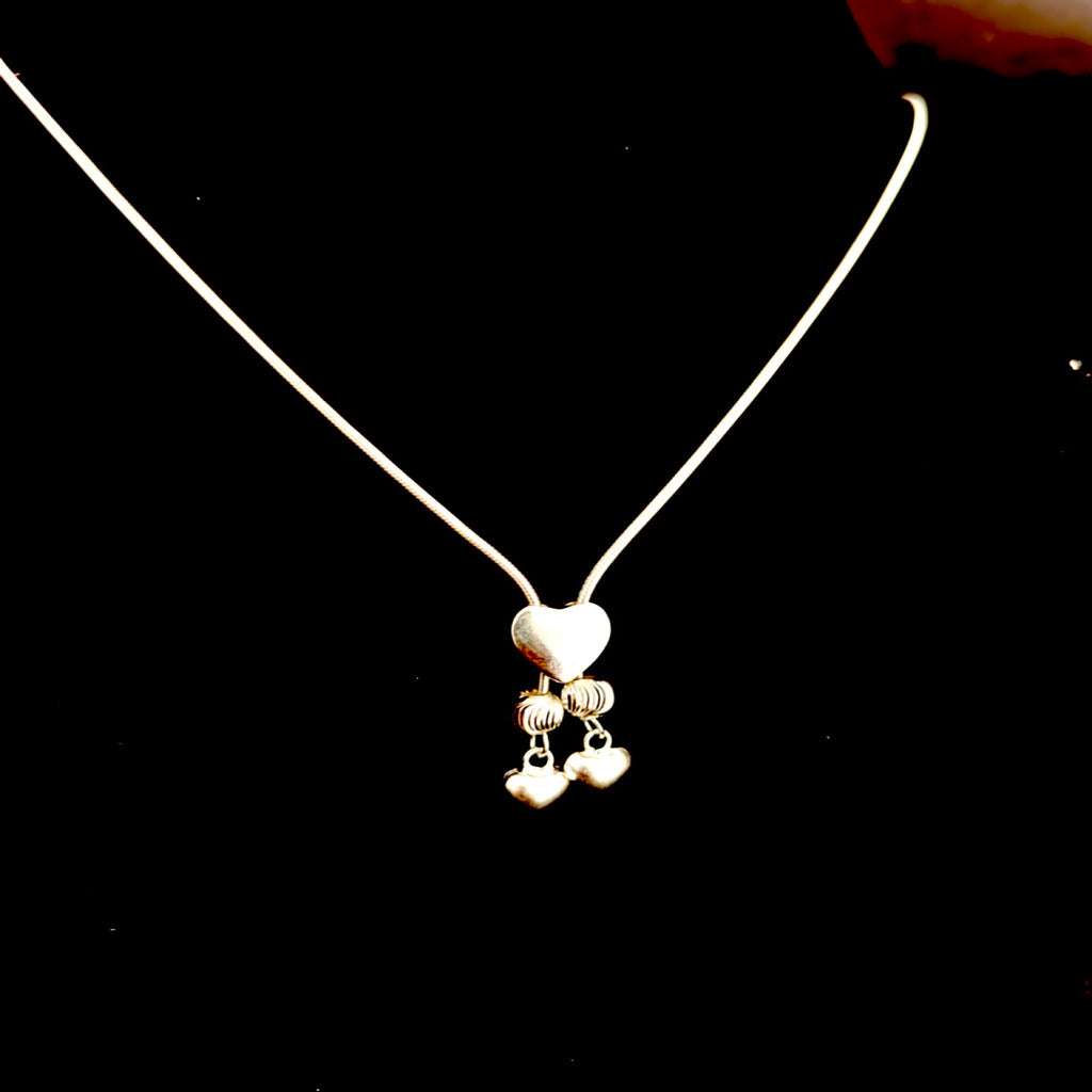 Twin Hearts Dangler Necklace