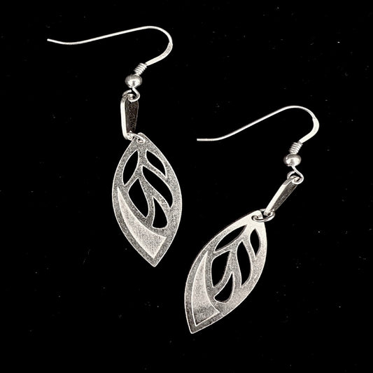 Leaf Vein Drop Earrings