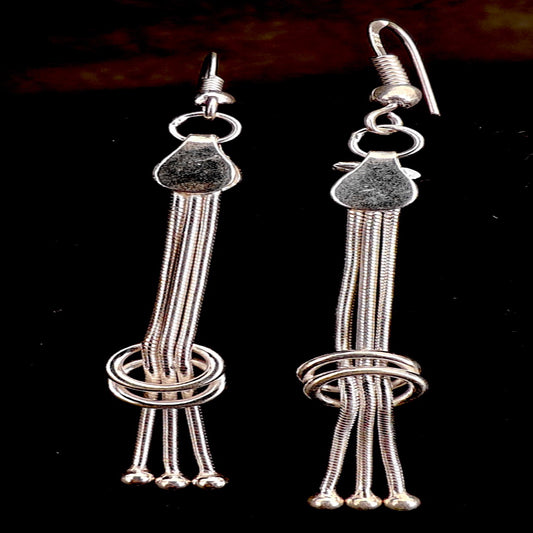 Triple Knot Dangling Earrings