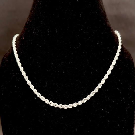 Thick Rope Chain in 925 Sterling Silver