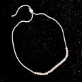 Silver Mini Bead Adjustable Bracelet