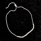 Silver Mini Bead Adjustable Bracelet