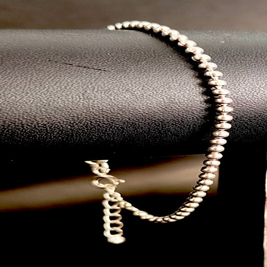 Mini Silver Bead Chain Bracelet