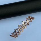 Convertible Floral Link Gold-Plated Bracelet (925 Sterling Silver)