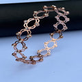 Convertible Floral Link Gold-Plated Bracelet (925 Sterling Silver)