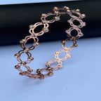 Convertible Floral Link Gold-Plated Bracelet (925 Sterling Silver)
