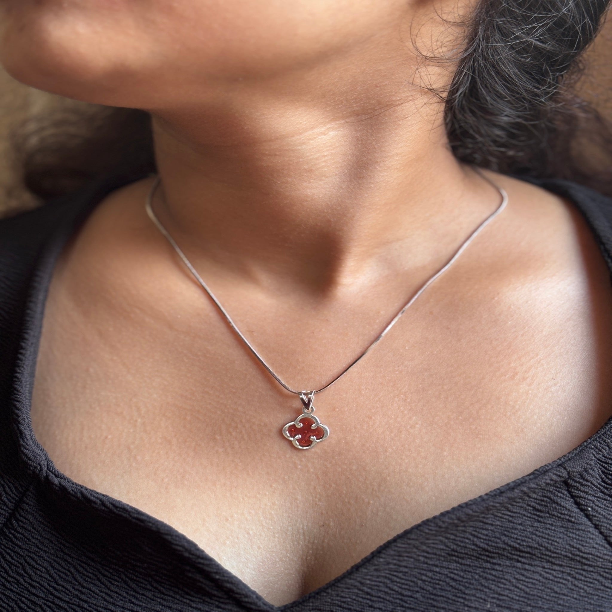 Enamel Clover Pendant