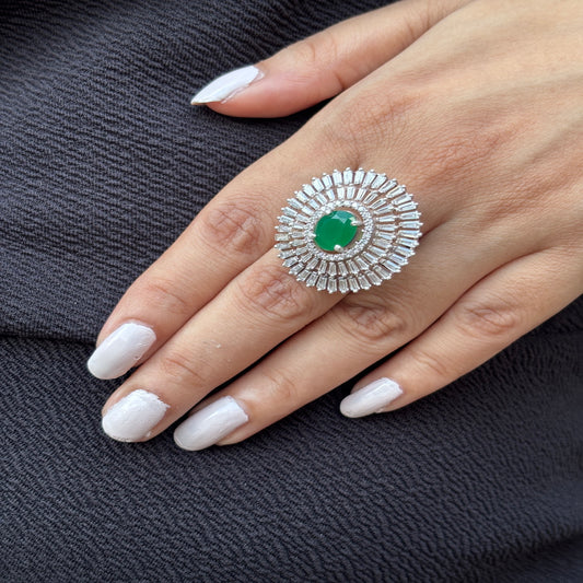Celestial Halo Statement Ring