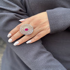Celestial Radiance Cocktail Ring