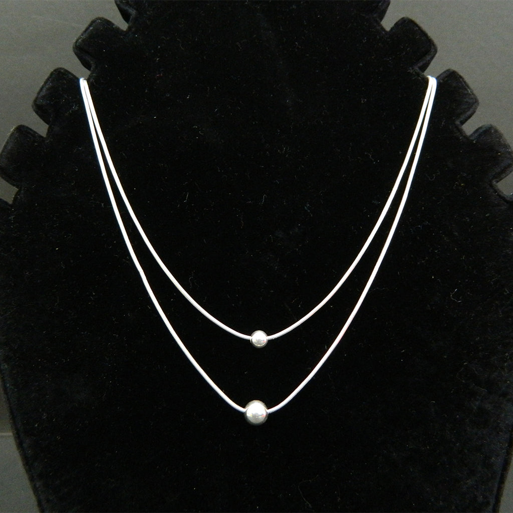 Dual Orbit Silver Choker