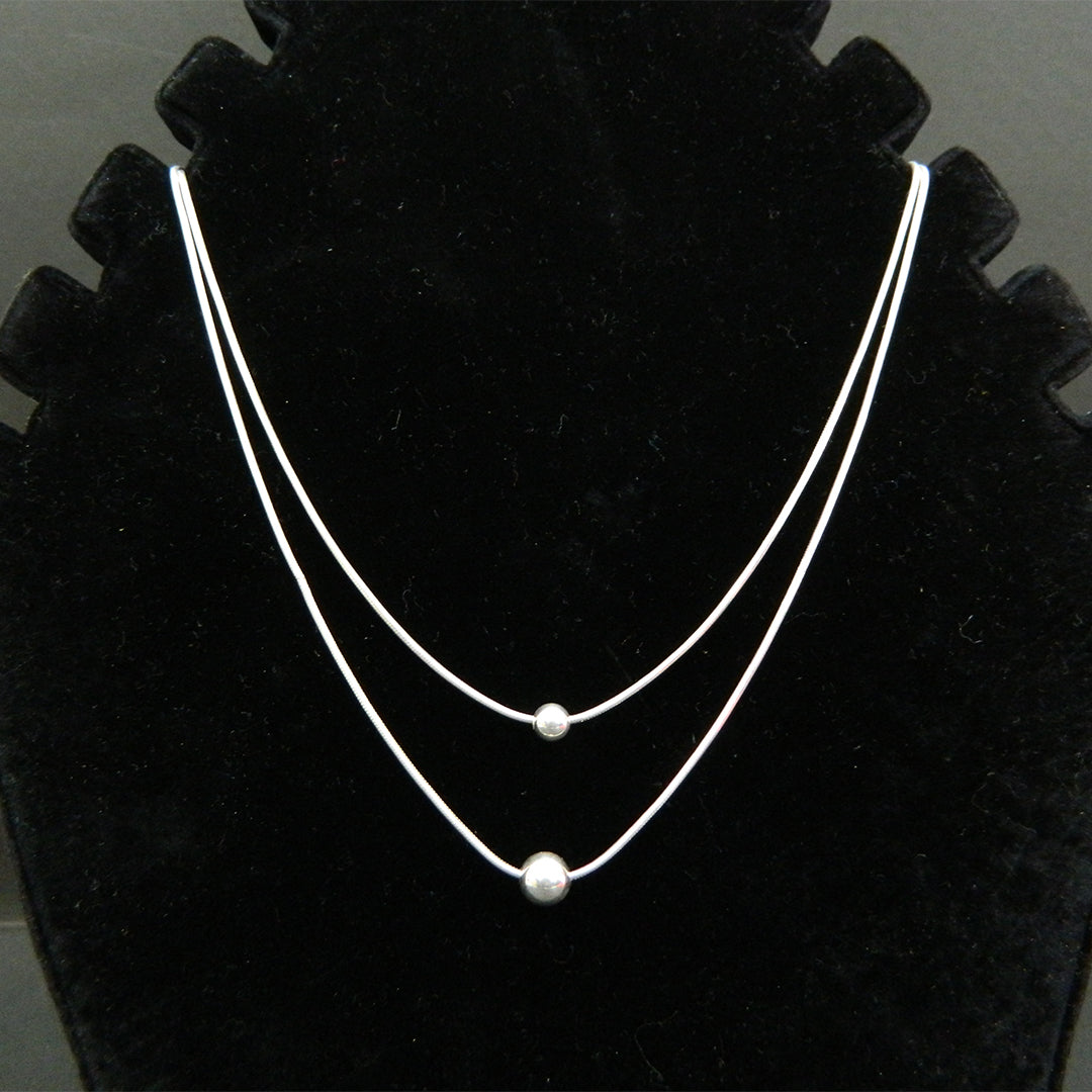 Dual Orbit Silver Choker