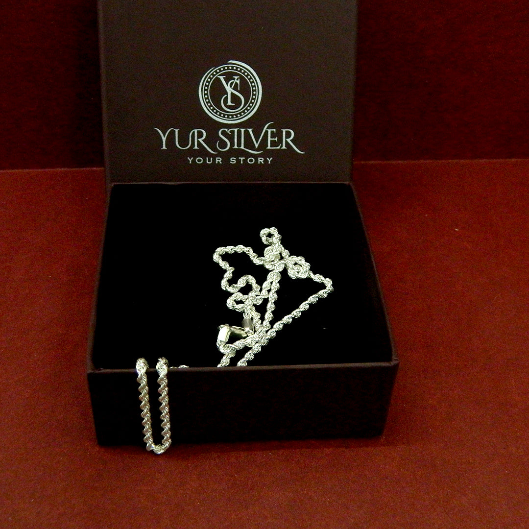 Thick Rope Chain in 925 Sterling Silver