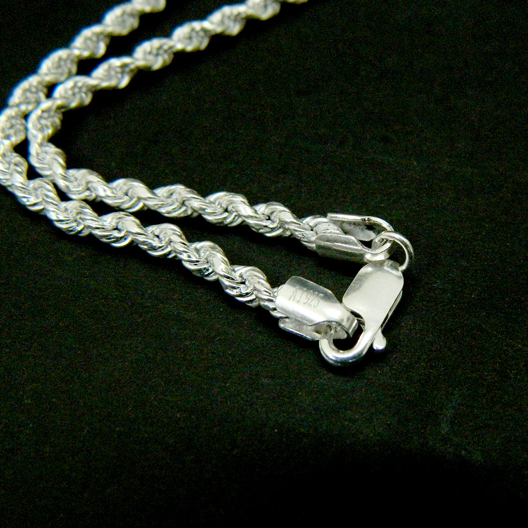 Thick Rope Chain in 925 Sterling Silver