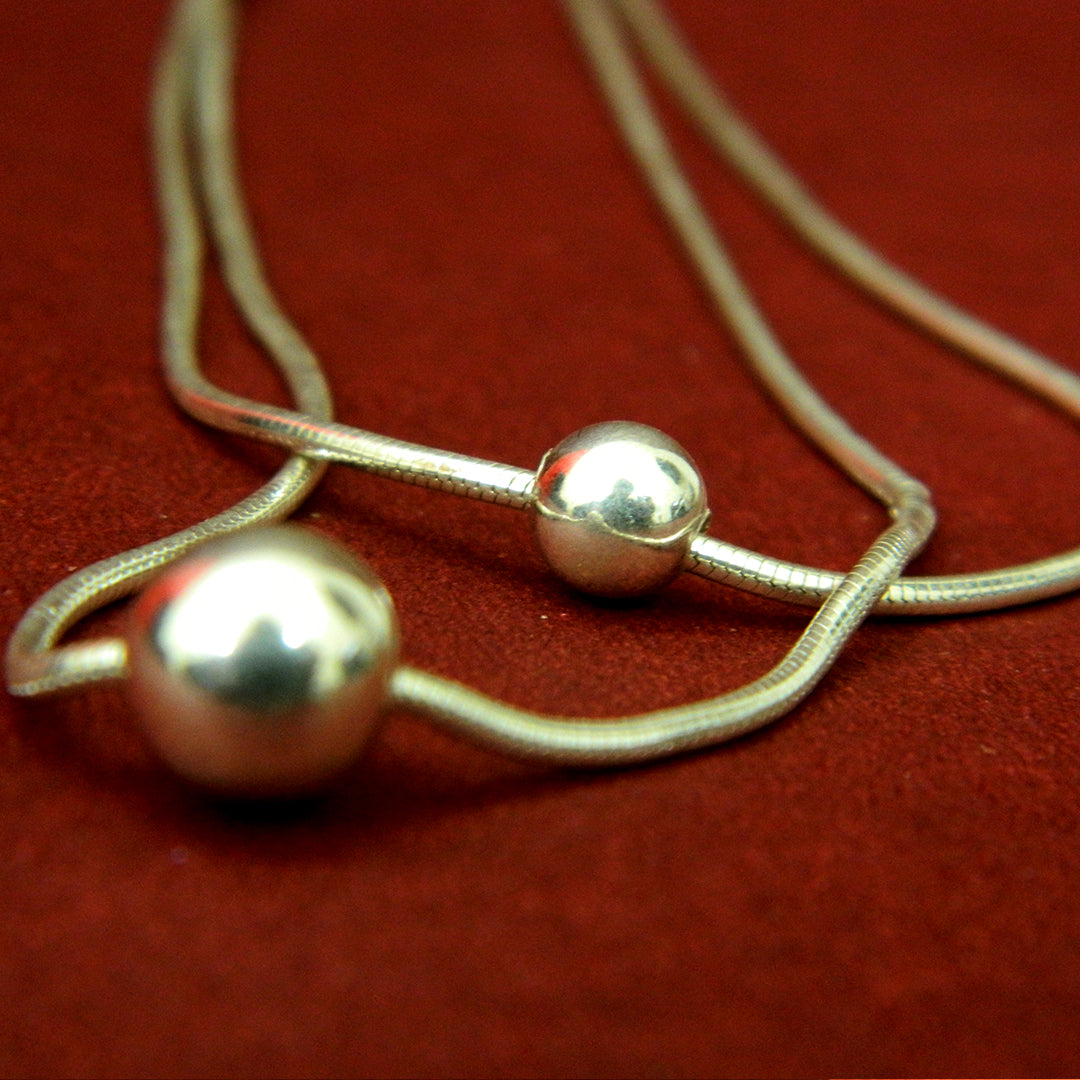 Dual Orbit Silver Choker
