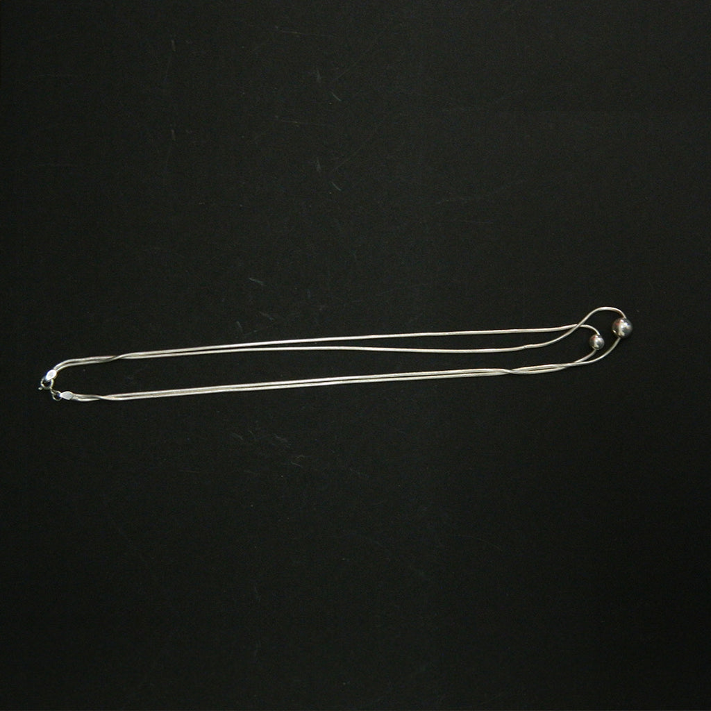 Dual Orbit Silver Choker