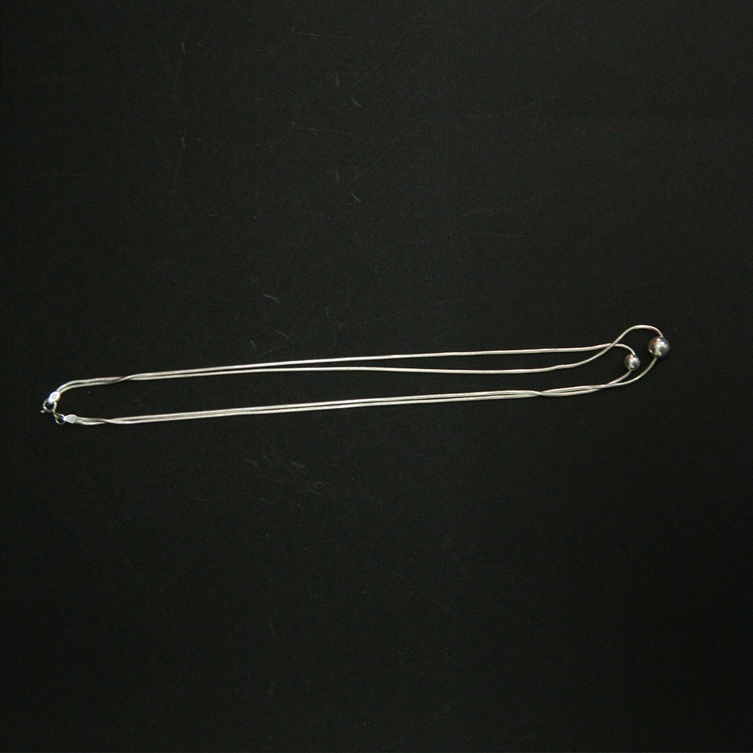 Dual Orbit Silver Choker