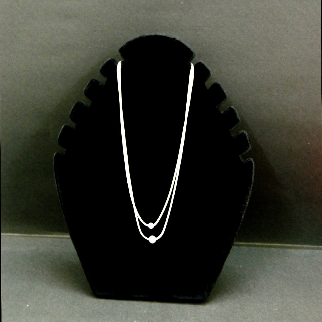 Dual Orbit Silver Choker