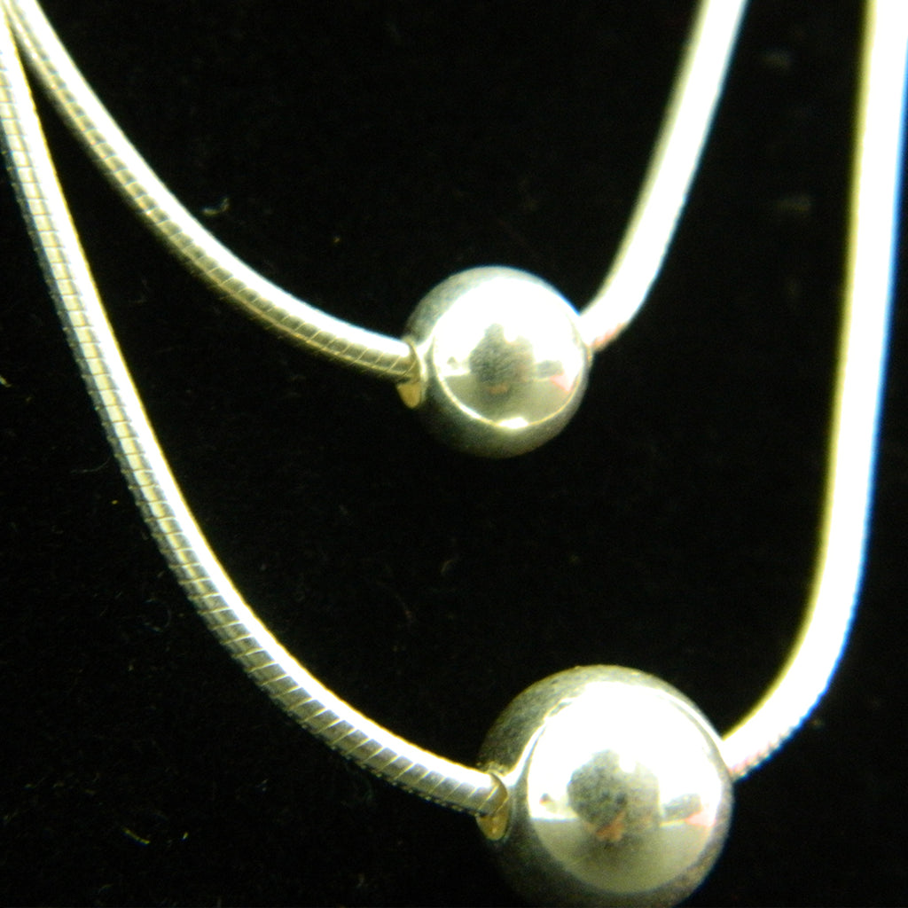Dual Orbit Silver Choker
