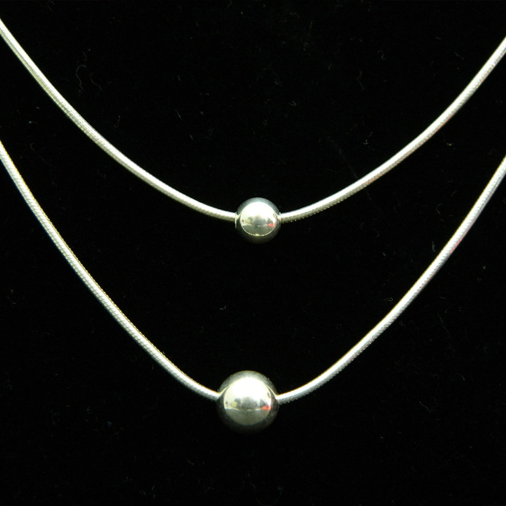 Dual Orbit Silver Choker