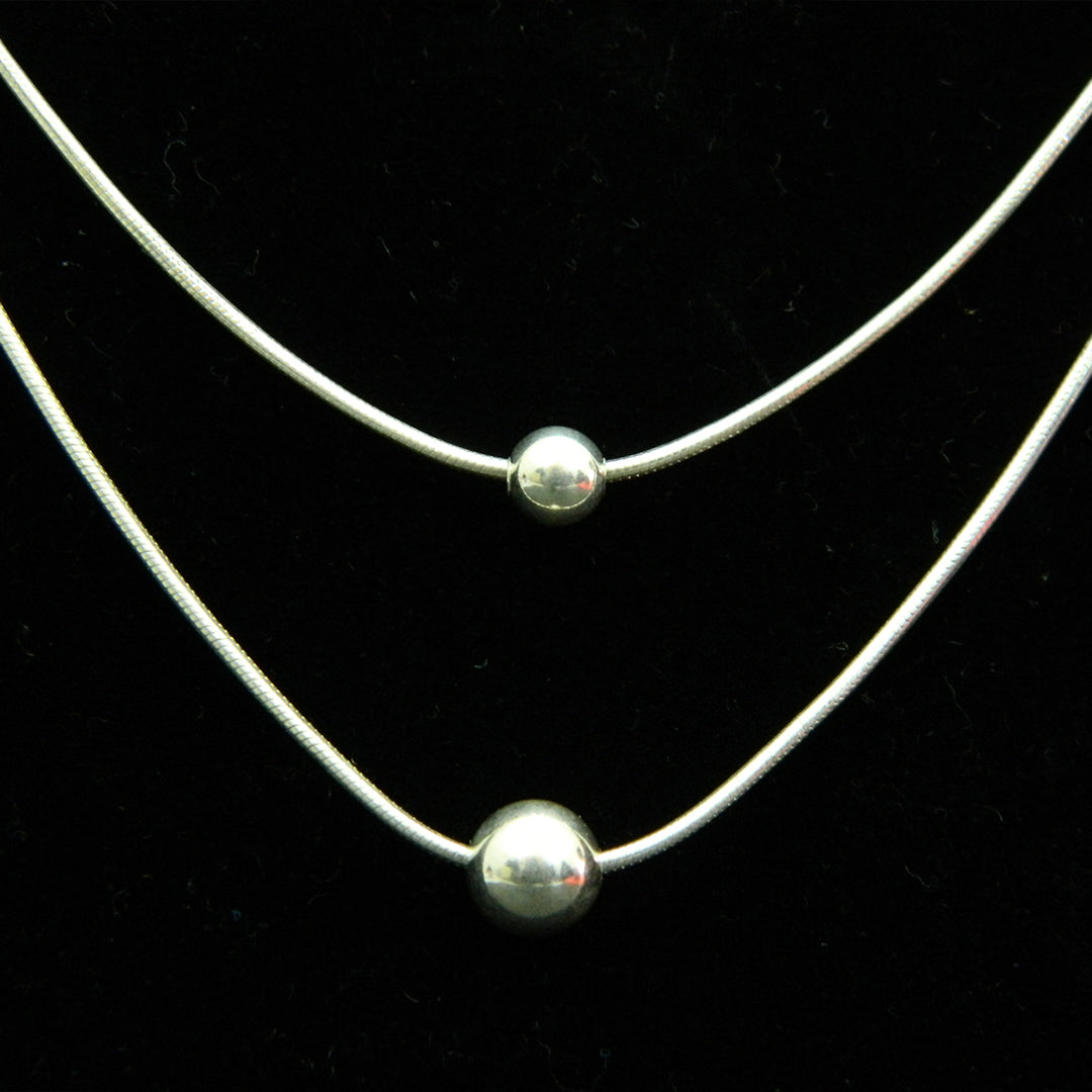 Dual Orbit Silver Choker
