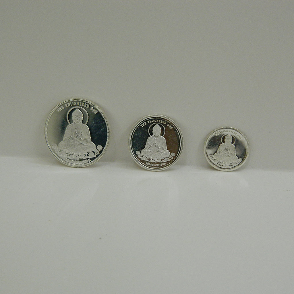 Gautam Buddha 999 Pure Silver Coin